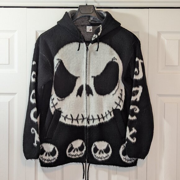 Artesanias Tuntaquimba Nightmare Before Christmas Jack Skellington Wool Full Zip - Picture 1 of 9